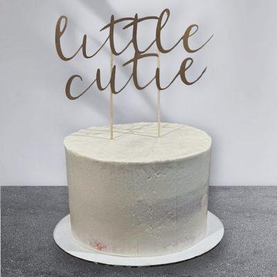 Baby shower cake with custom topper!