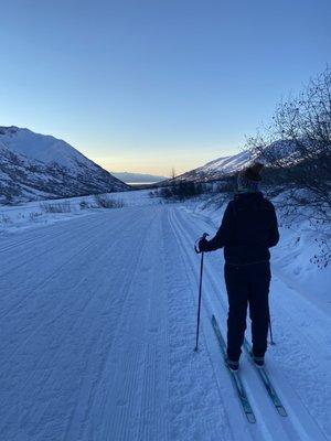 Sun's up and skis are out!