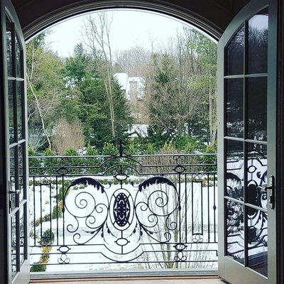 Custom wrought iron balcony @ www.parkchateau.com