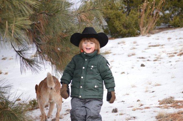 Our client's adorable son who was smiling for his nanny...who doesn't love a snow day?!