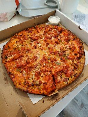 Butter chicken pizza