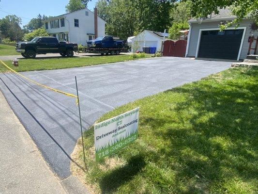 Another driveway we crack sealed, and Seal coated not to just protect the asphalt but also make this beautiful house stand out! and as alway