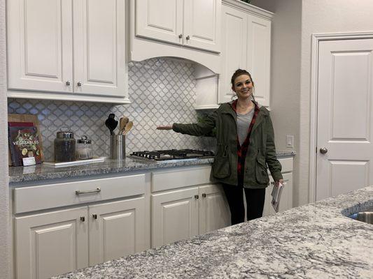 Beautiful backsplash in a new construction home