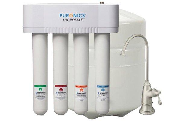 Puronics 6500 under counter RO filtration system.  Provides clean quality water after a 5 stage treatment process.