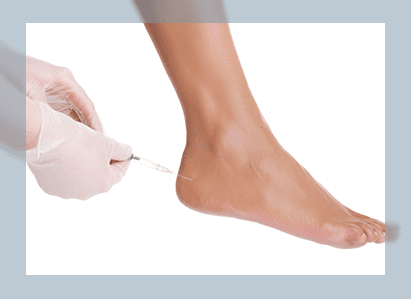 Special injections for foot and ankle treatments