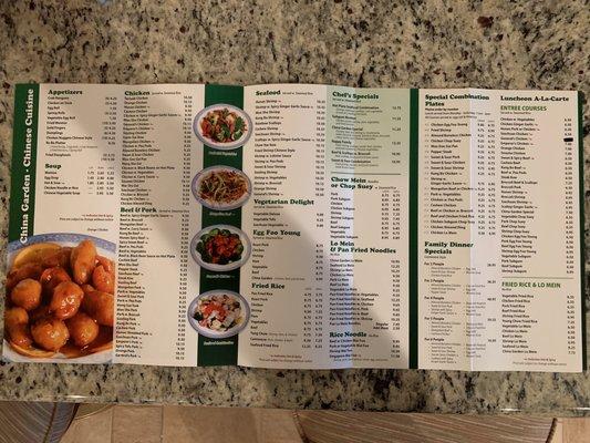 Finding a menu for this place online is impossible lol. Luckily my parents had one.