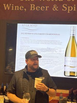 Presentation of 2022 Reserve Un-Oaked Chardonnay