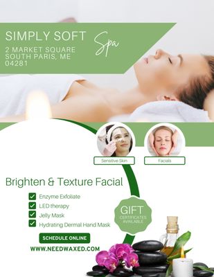 Take some time for yourself with a relaxing cleansing facial. Excellent for sensitive skin and healing.