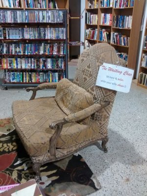 A waiting chair for tired spouses