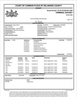 Criminal Docket - Kirk Caldwell