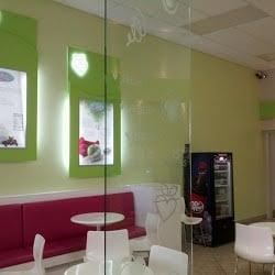 The clean, sleek interior of Yogurt Pro. Cedar Falls, Iowa