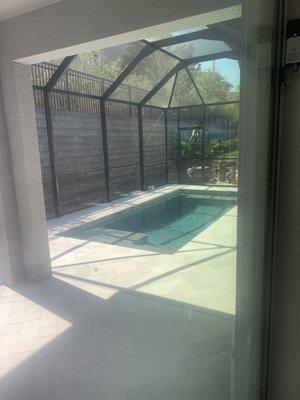 Pool and new deck with screen enclosure