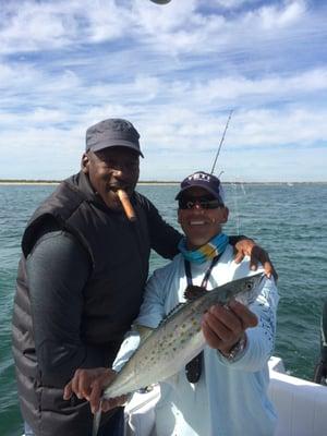 Michael Jordan fishing with Flatlined Charters.