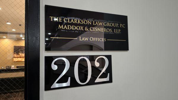 Our suite placard and entry.