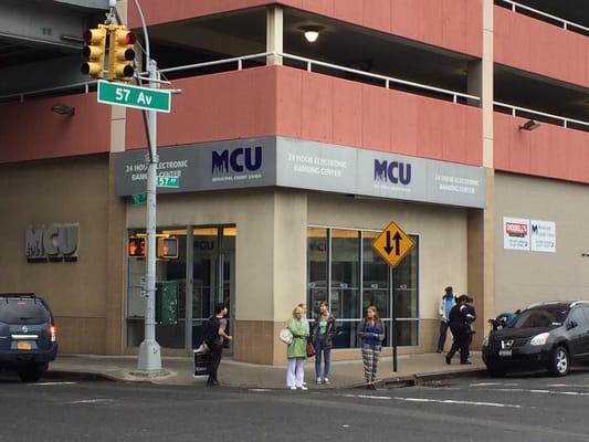 MCU ATM on corner of 92nd Street/57th Avenue. In Queens Center Mall, Elmhurst.