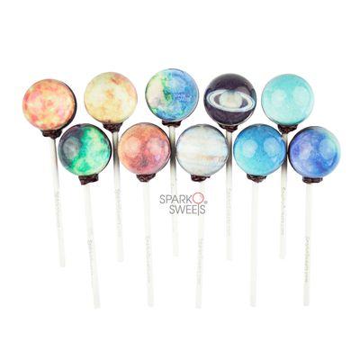 Sparko Sweets Galaxy Lollipops Planet Designs