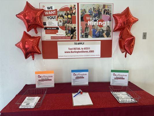 Hiring   Burlington Gaithersburg MD