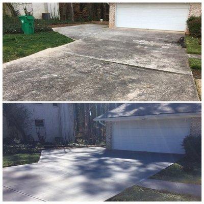 Driveway tear out before and after