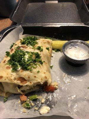 Mediterranean cheese crepe