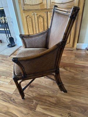 Our dining room chairs. Over 23 years old and still looking good