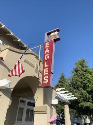 The front of this historic building.