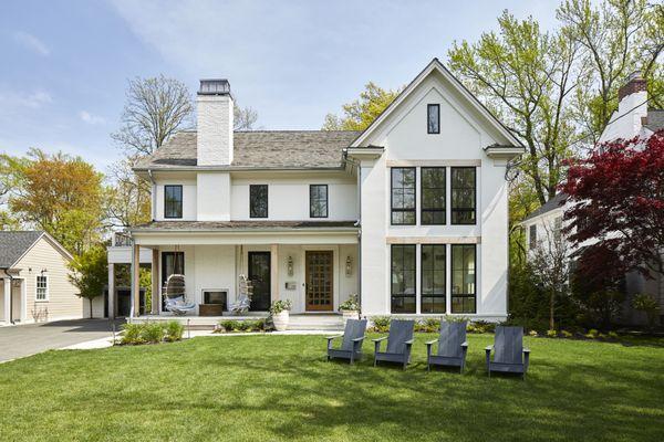 Westfield, NJ custom new construction home designed by Ellie Mroz Design and built by Michael Robert Construction.