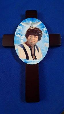 In Loving Memory cross. Text can be added.