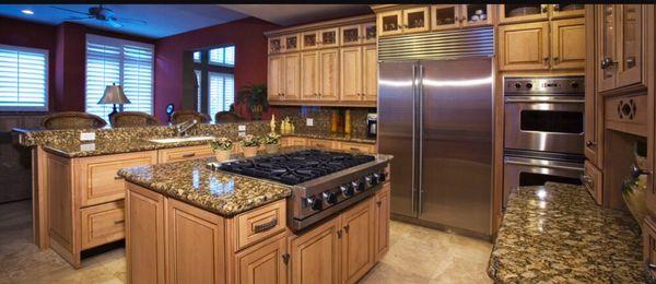 Residential bull nose design granite countertop