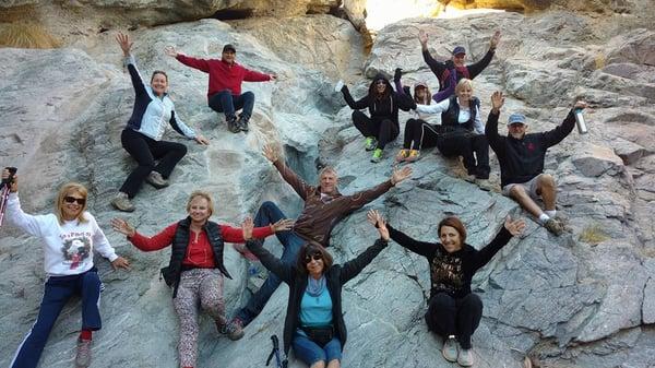 A quick rest in one of the many canyons in the Santa Rosa Monument