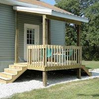 Deck and metal porch roof combo