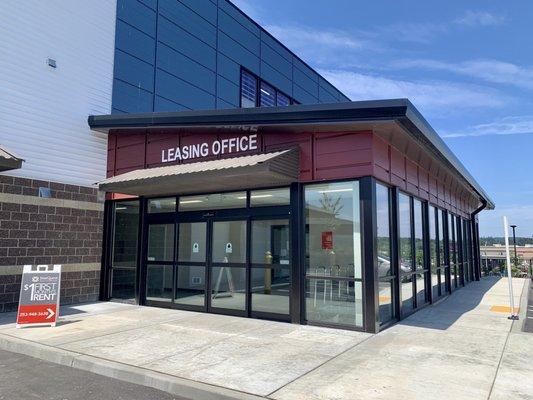 Exterior. Main entrance into storage facility and leasing office.