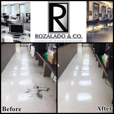 Rozalado Chicago: Before and After Floor Clean, Strip and Wax