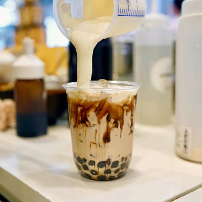 Dark brown sugar milk tea