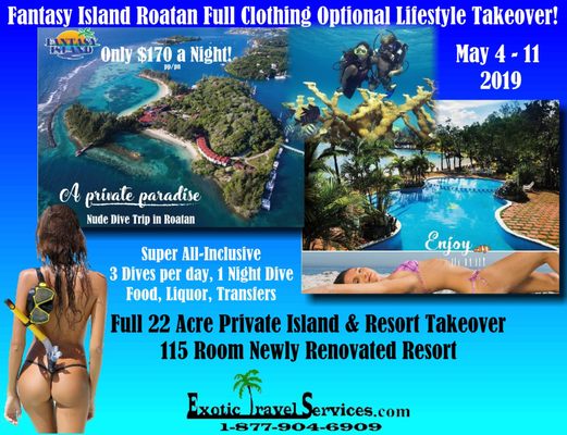 Full Clothing Optional Private Island Nude Scuba Diving Takeover!