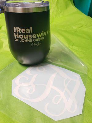 This wine tumbler  and my new car decal! Can't wait to put it on!