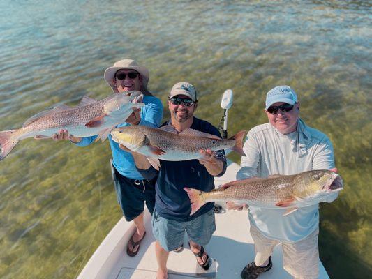 Clients with some monster red fish