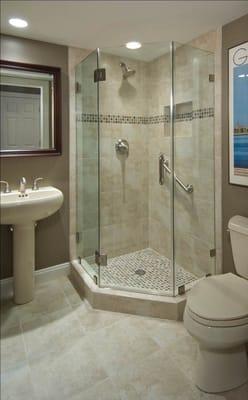 Corner shower - nice and simple!