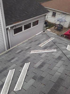 Take off gutter covers and clean those also