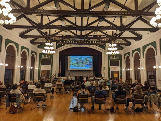 Planning Board Hearing in Powers Hall.