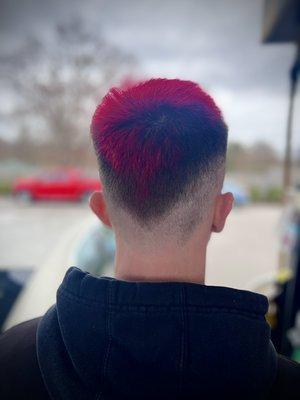 Fun colored fohawk