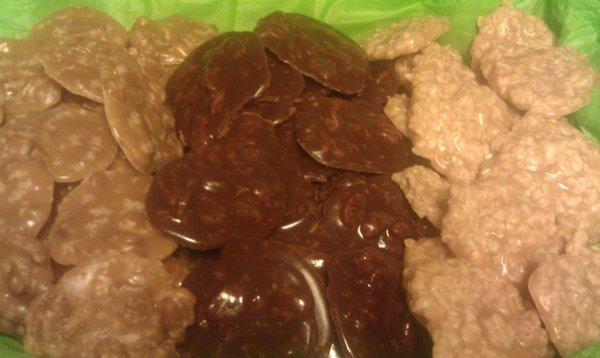 Divas Sweets Pralines, Original, Chocolate, and Rice Crispy