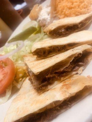 Quesadilla de res con aros, buenisimo