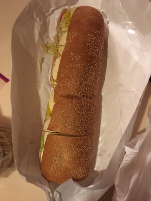 Another angle of the Italian hoagie