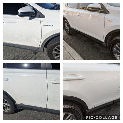 Before and after pictures. My car looks good as NEW