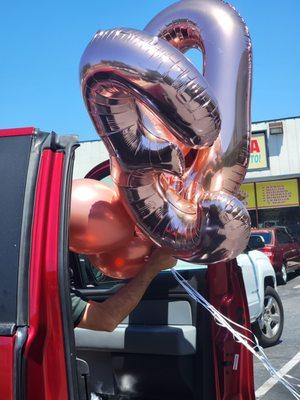 32in Mylar balloons -available in all colors with helium $11.99 ea.