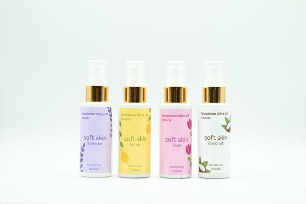 TOO Soft Skin! Try our amazing skin products made from out extra virgin olive oil!