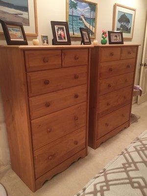 Finished chest of drawers in bedroom!