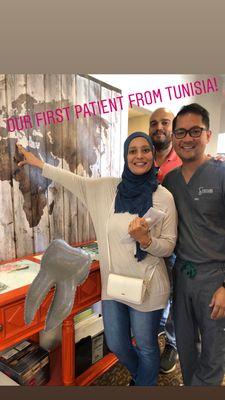 Our first patient from Tunisia!