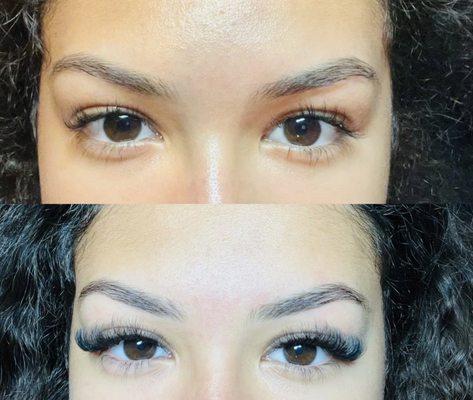 Before and after volume cat eye set