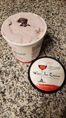 Can't wait to dig into this cherry merlot wine ice cream